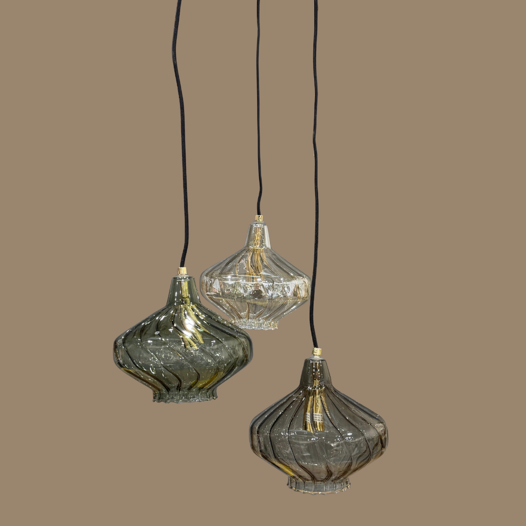 Made.com Kaleido 3 Cluster Ceiling Light, Green