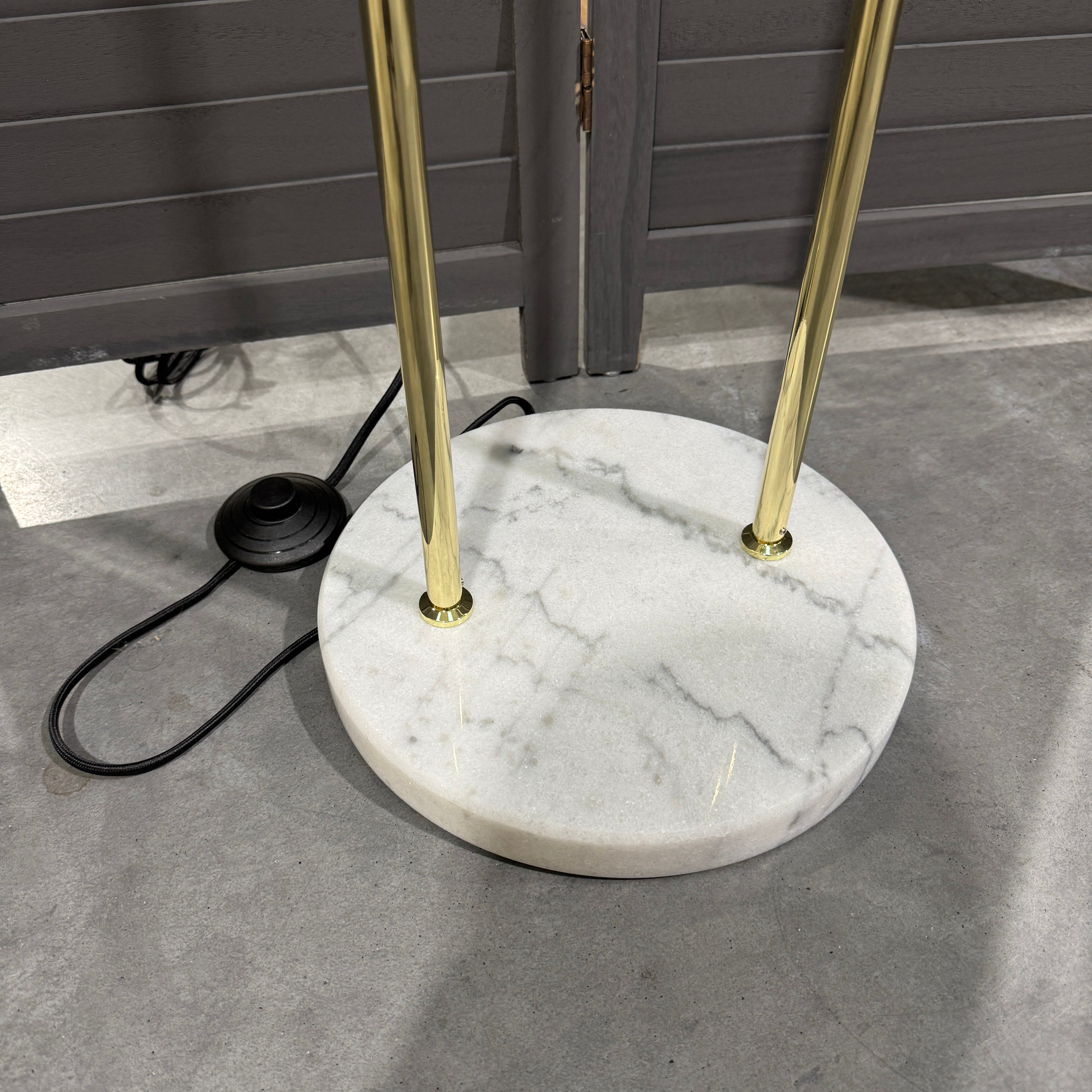 Made.com Kaleido Floor Lamp, Green & Brass