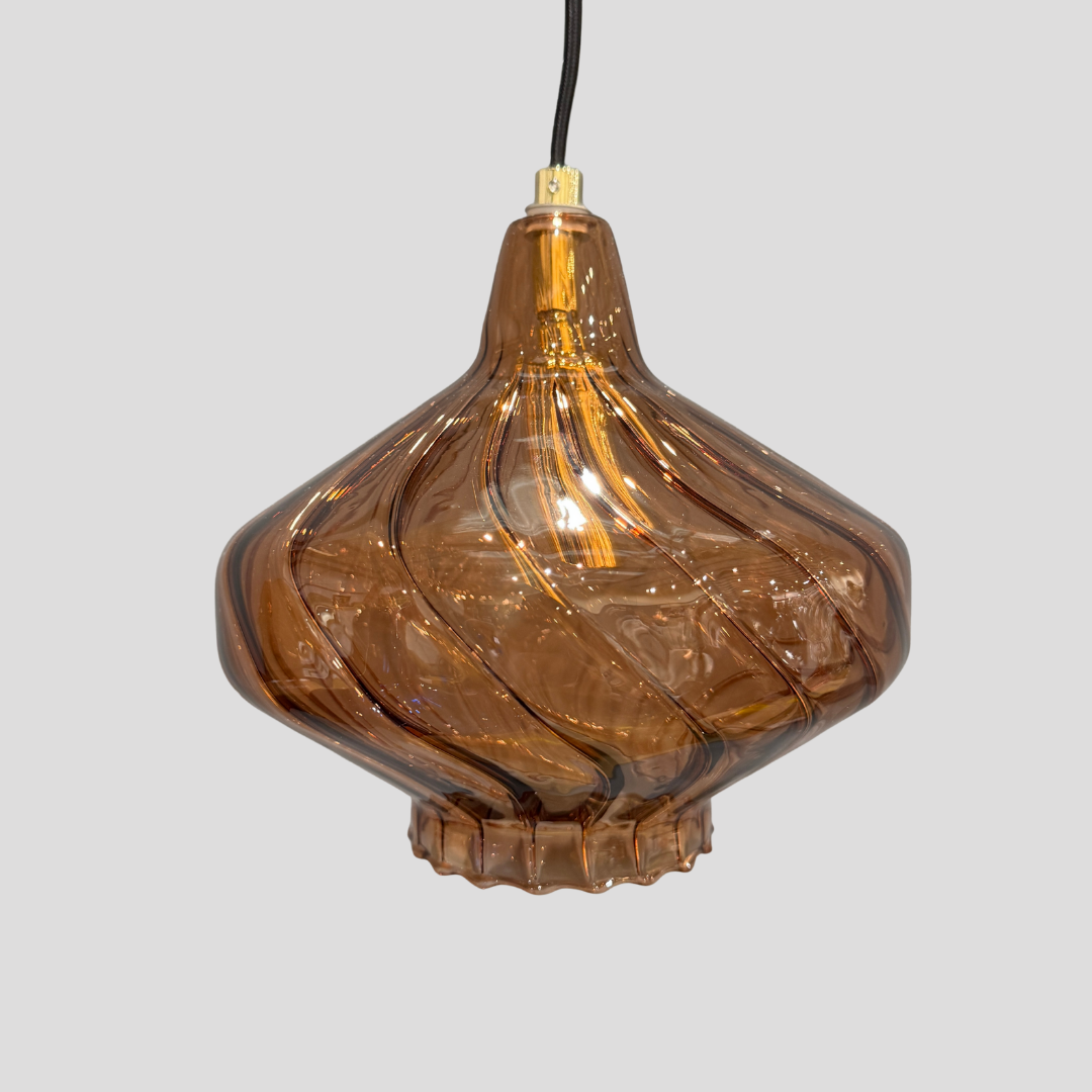 Made.com Kaleido 3 Cluster Ceiling Light, Multi Blue & Brass