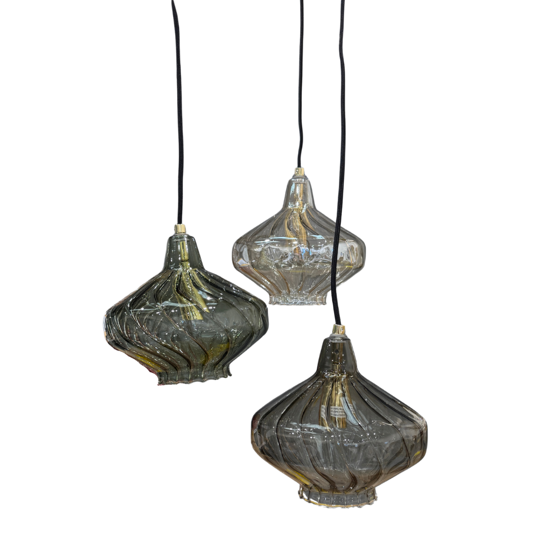 Made.com Kaleido 3 Cluster Ceiling Light, Green